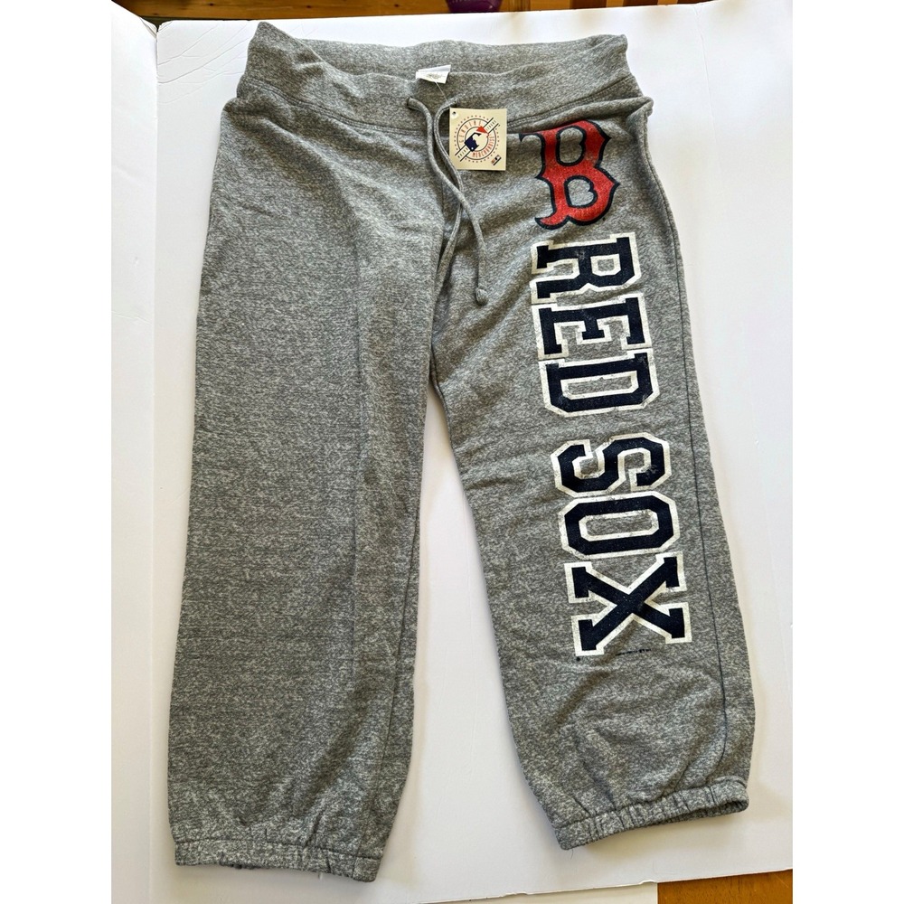 Genuine Merchandise Boston Red Sox Gray Drawstring Capris L MLB